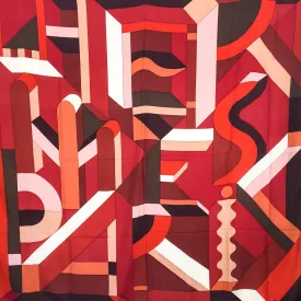 Perspective Cavaliere Hermes Cashmere Shawl w/Box