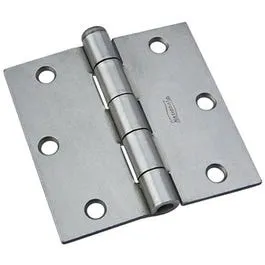Plain Steel Removable-Pin Broad Hinge, 3.5-In.