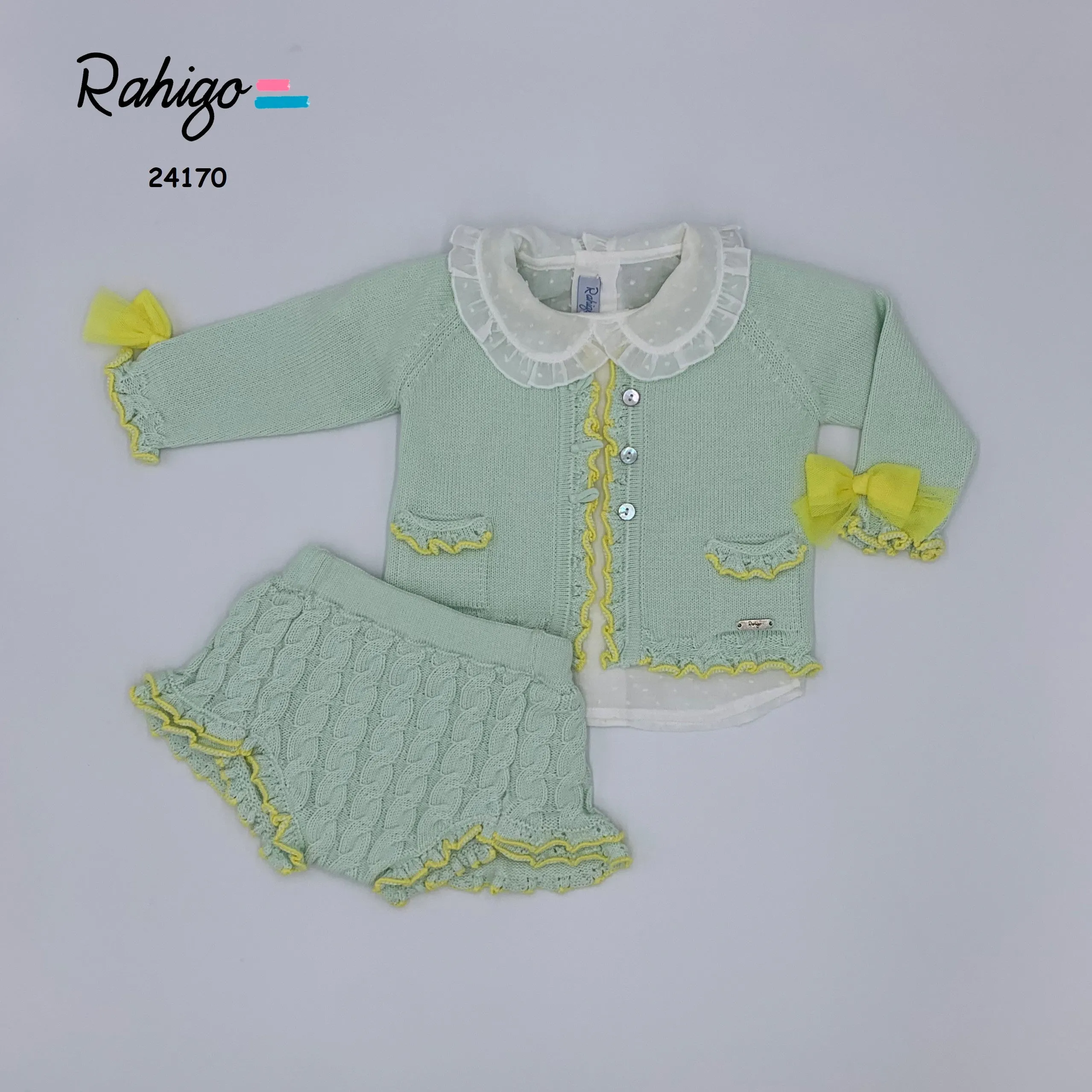 Rahigo Mint Green Knitted 3 piece set