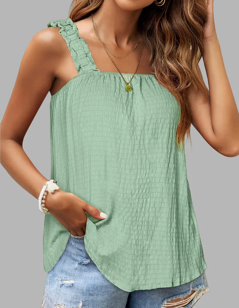 Rib Plain Backless Strap Camisole