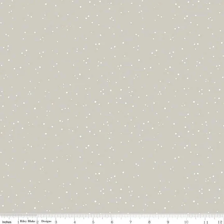 Riley Blake White as Snow A Light Snow Gray