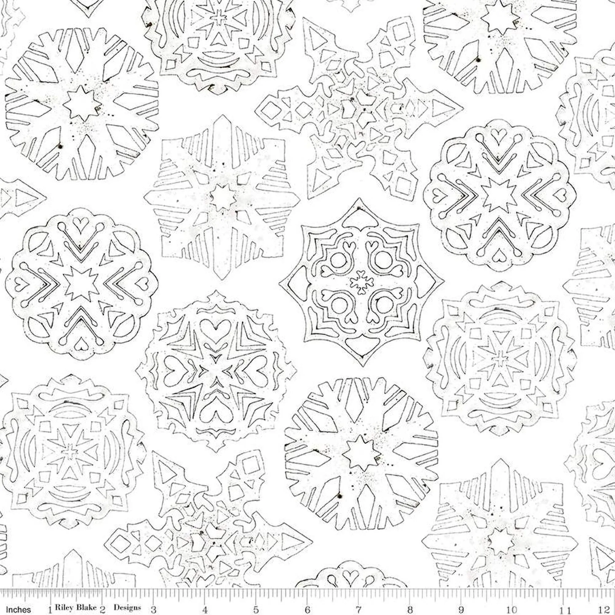 Riley Blake White as Snow Snowflakes White