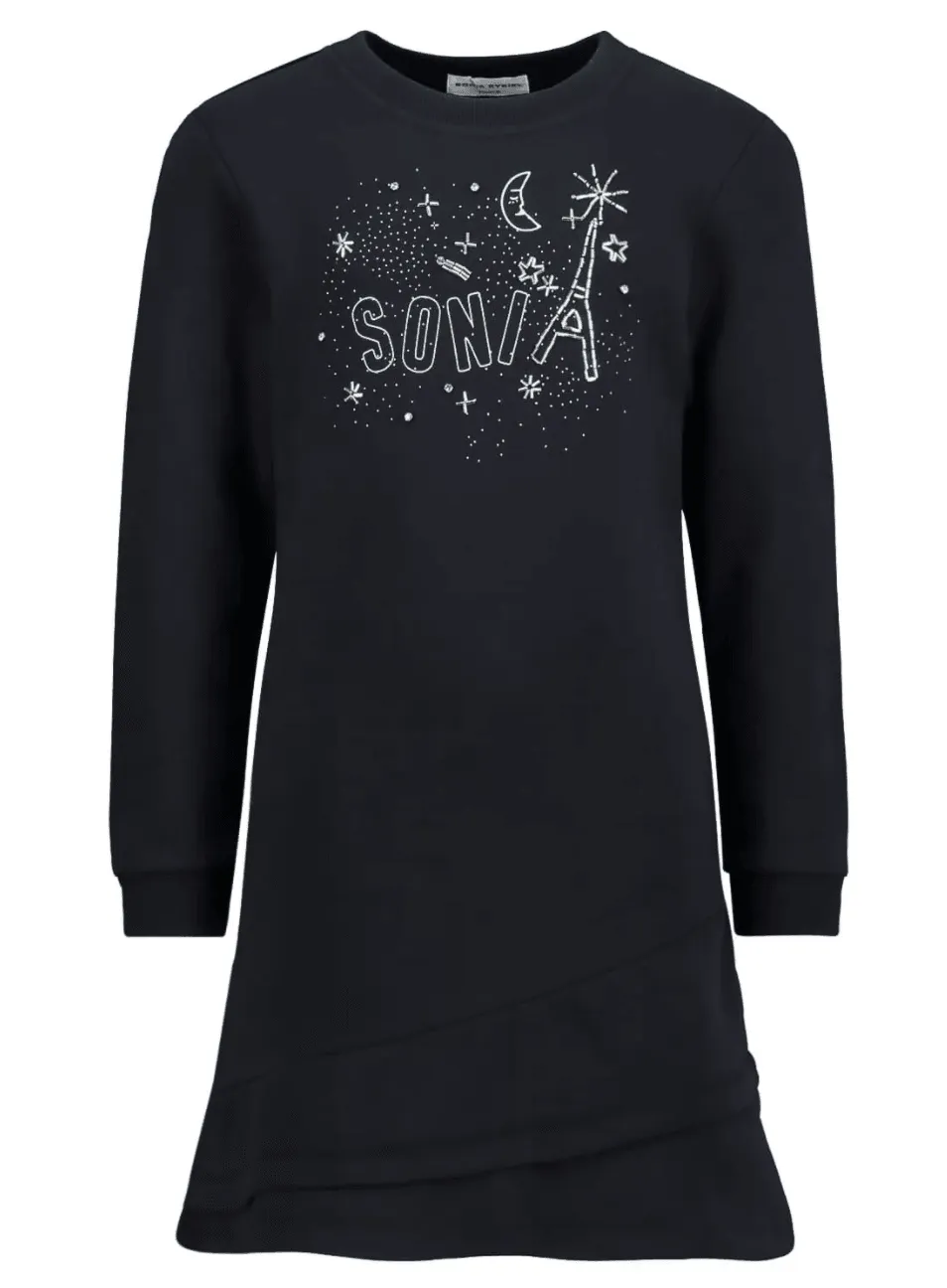 Sonia Rykiel Luxe Paris Logo Sweatshirt Dress