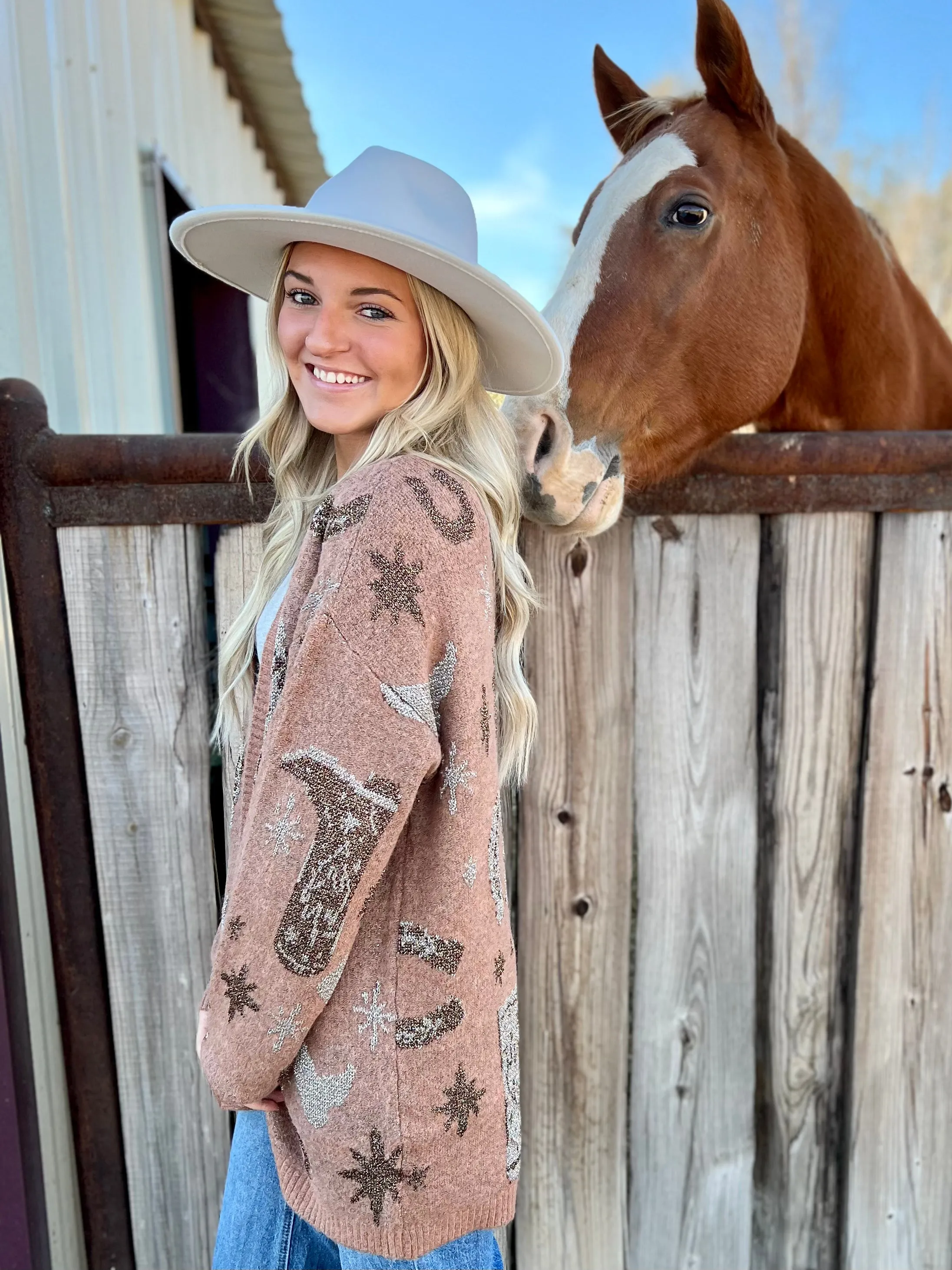 The Golden Horseshoe Cardigan*