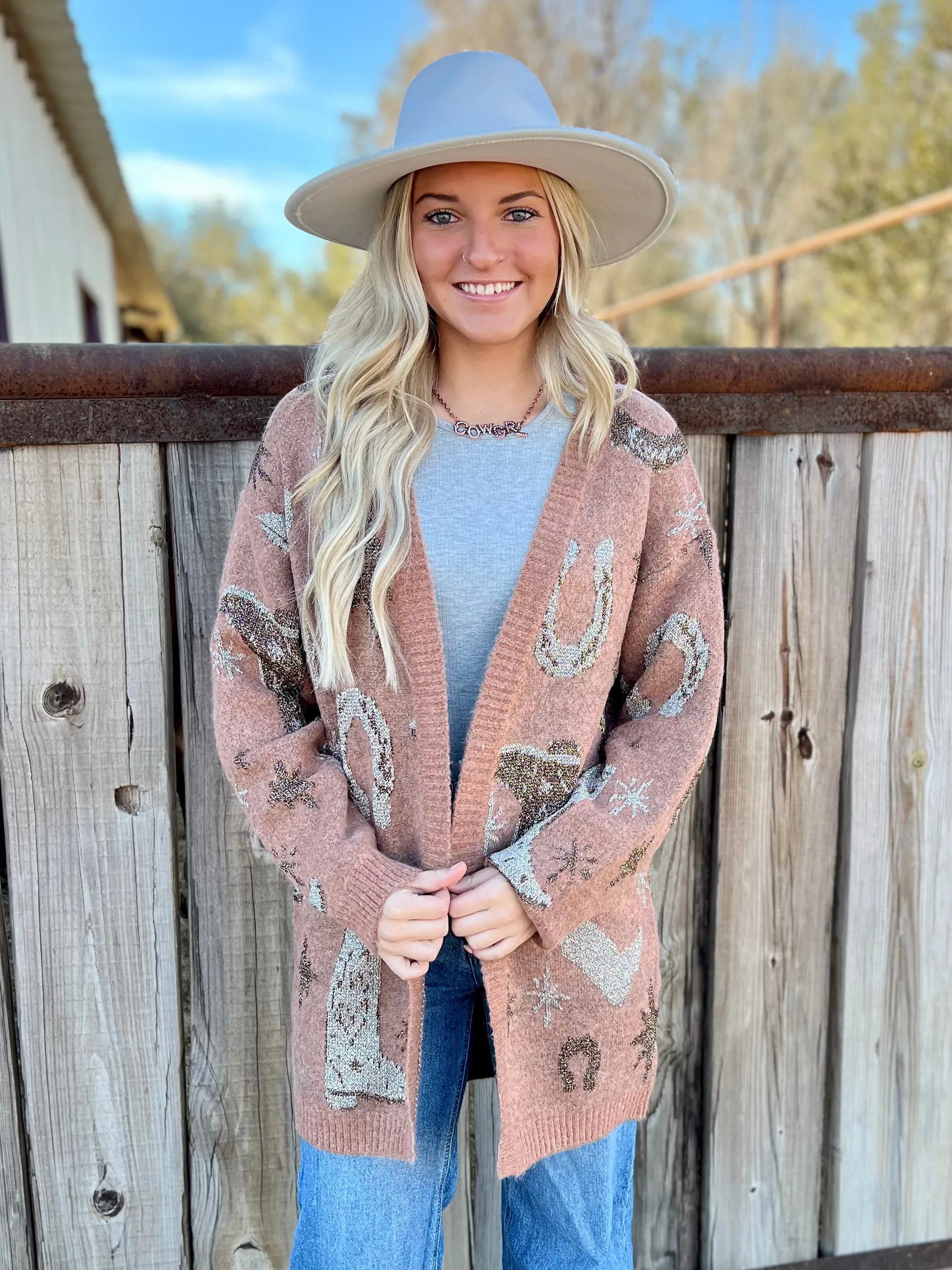 The Golden Horseshoe Cardigan*