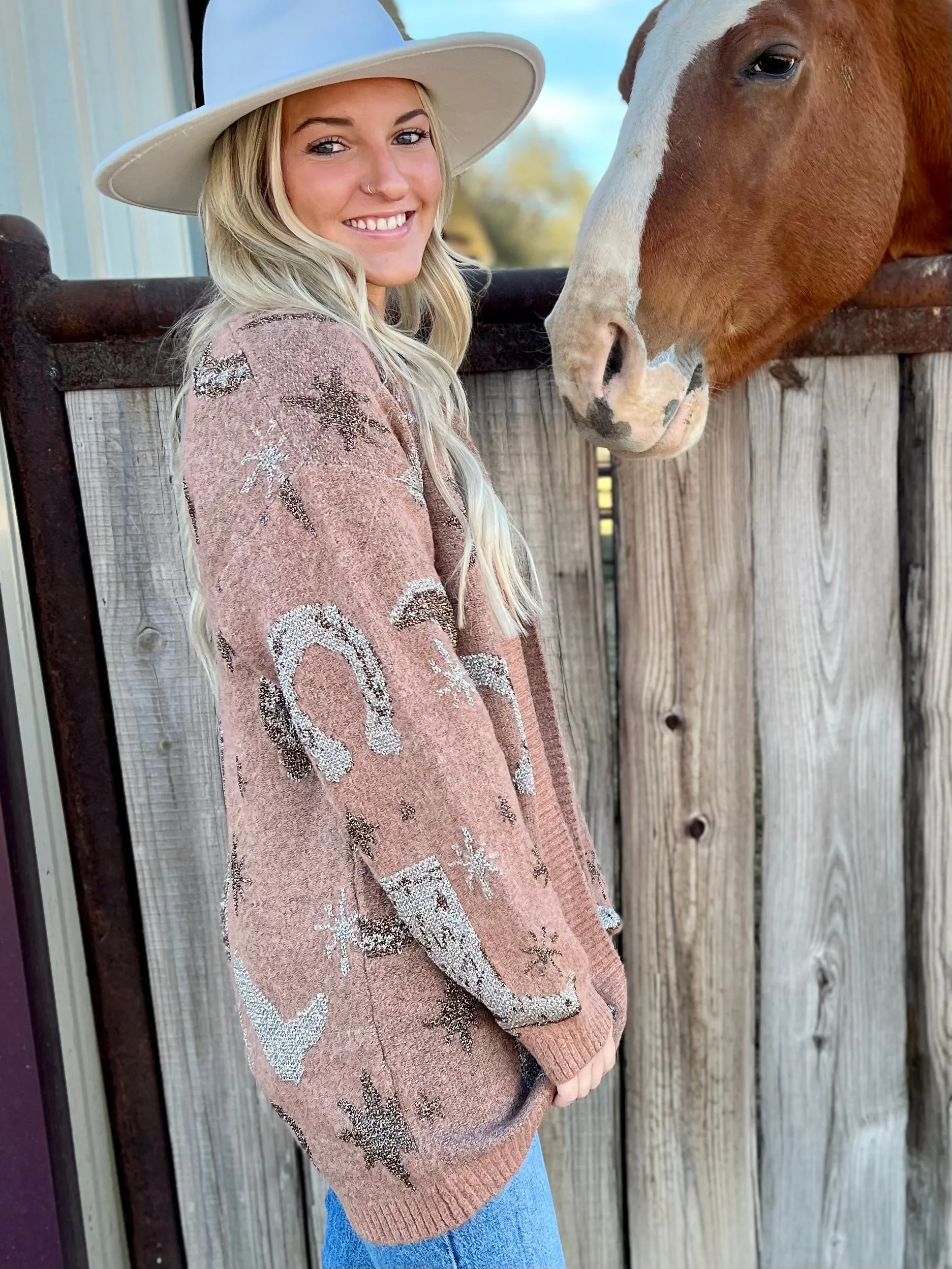 The Golden Horseshoe Cardigan*