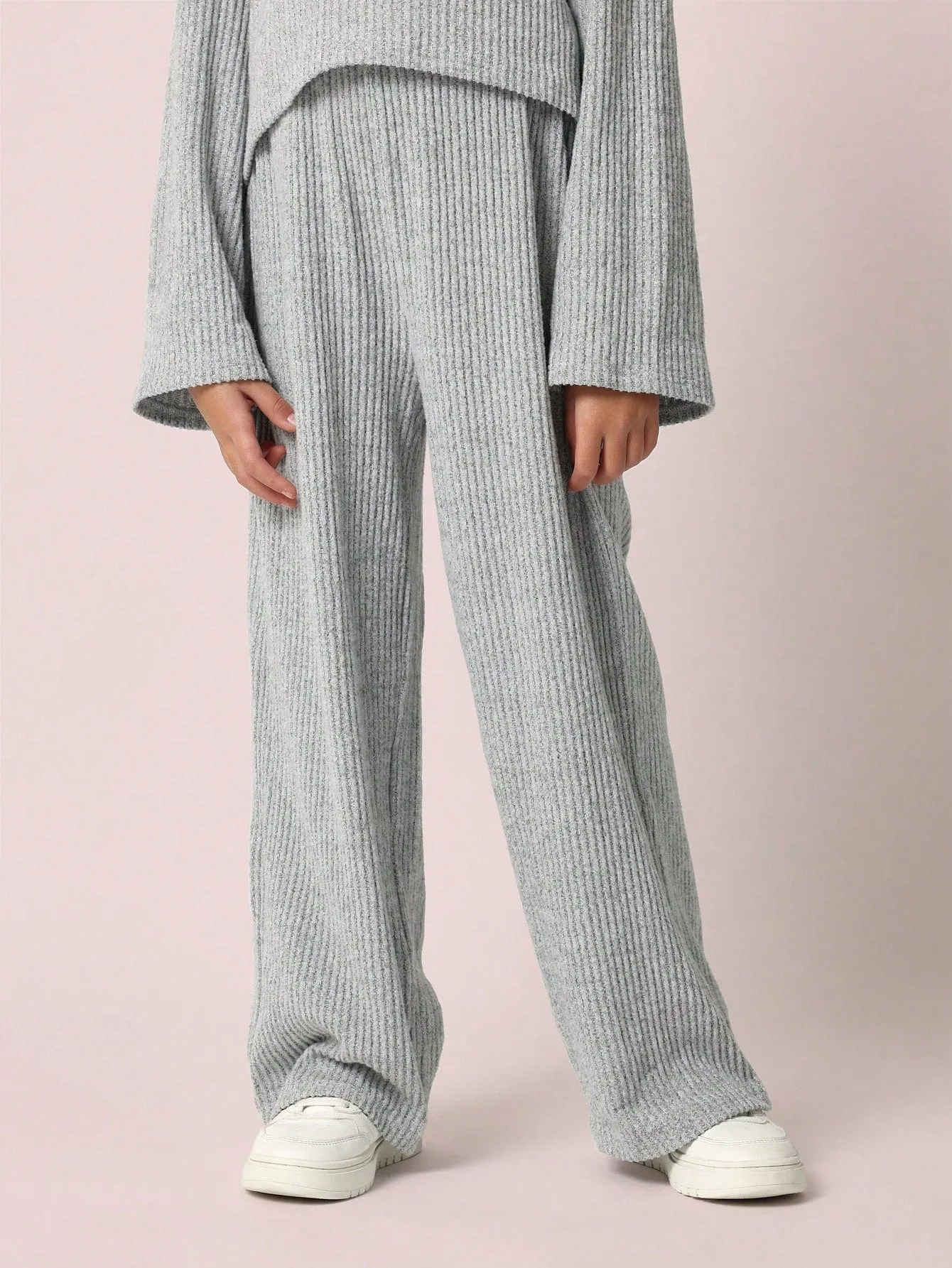 Tween Girls Cozy Rib Long Sleeve Shirt And Pant 2 Piece Set