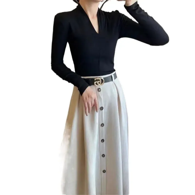 Two Pieces Suit Women's Base Velvet Slimming Dress Suit