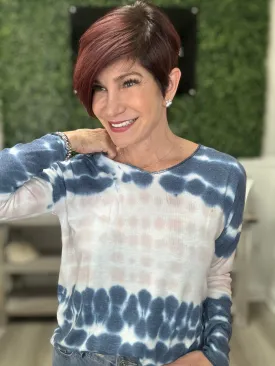 V Neck L/S Tie Dye Top
