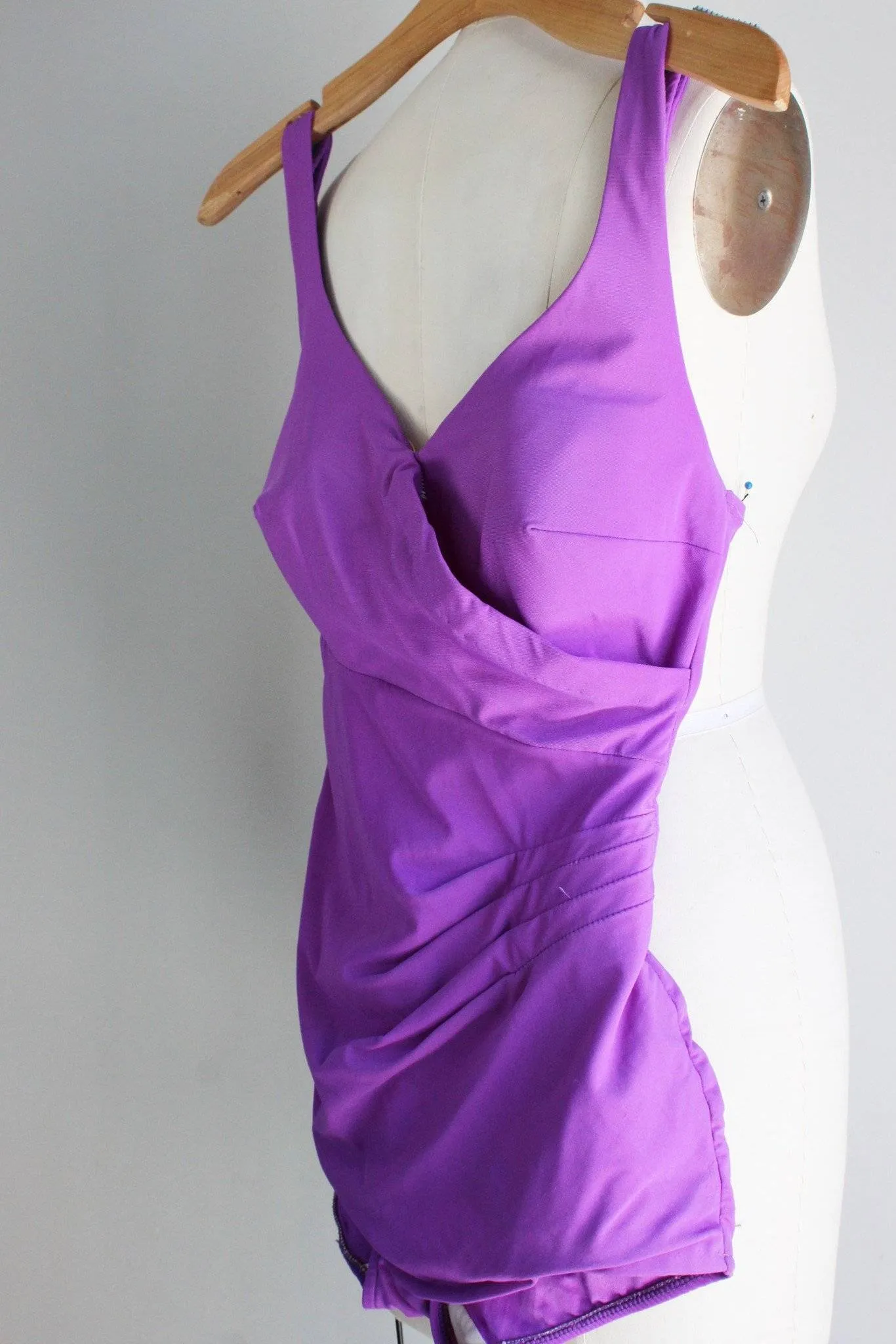 Vintage 1970s Purple Swimsuit, Roxanne Swimwear