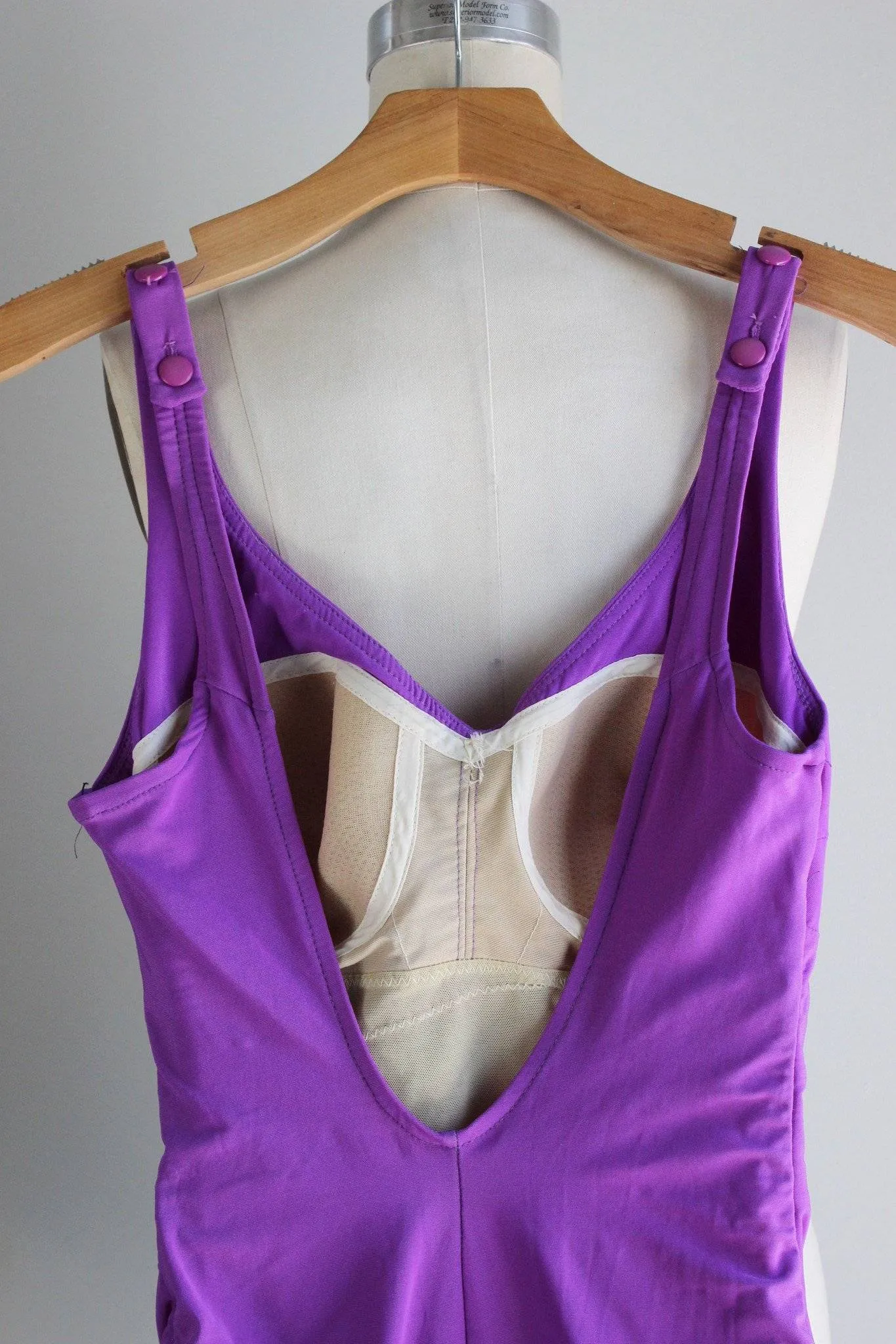 Vintage 1970s Purple Swimsuit, Roxanne Swimwear