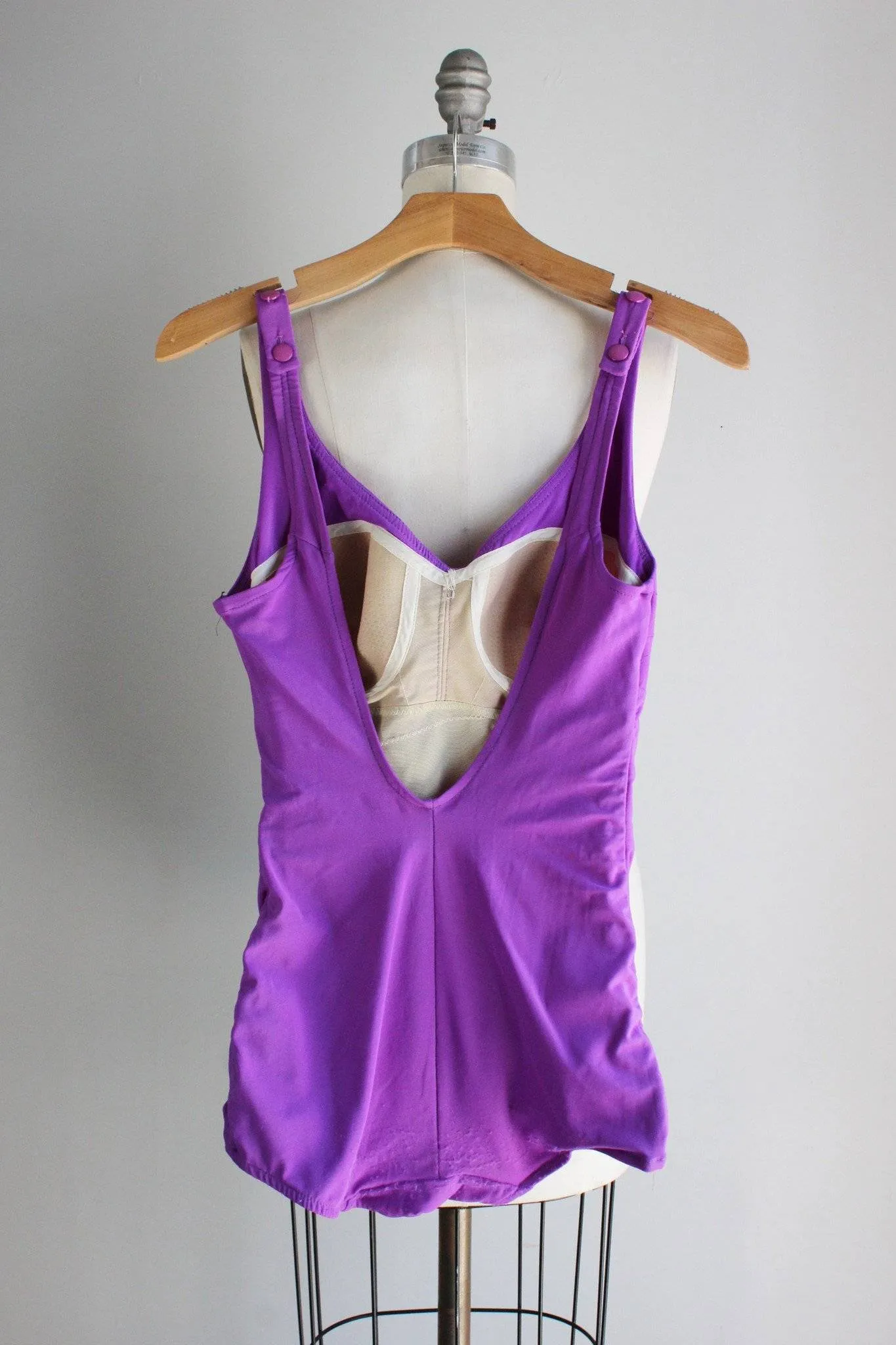 Vintage 1970s Purple Swimsuit, Roxanne Swimwear