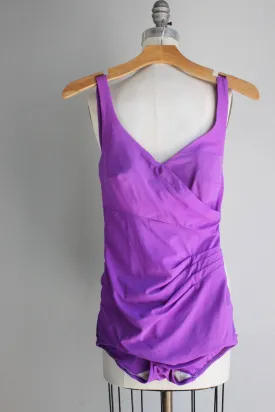 Vintage 1970s Purple Swimsuit, Roxanne Swimwear