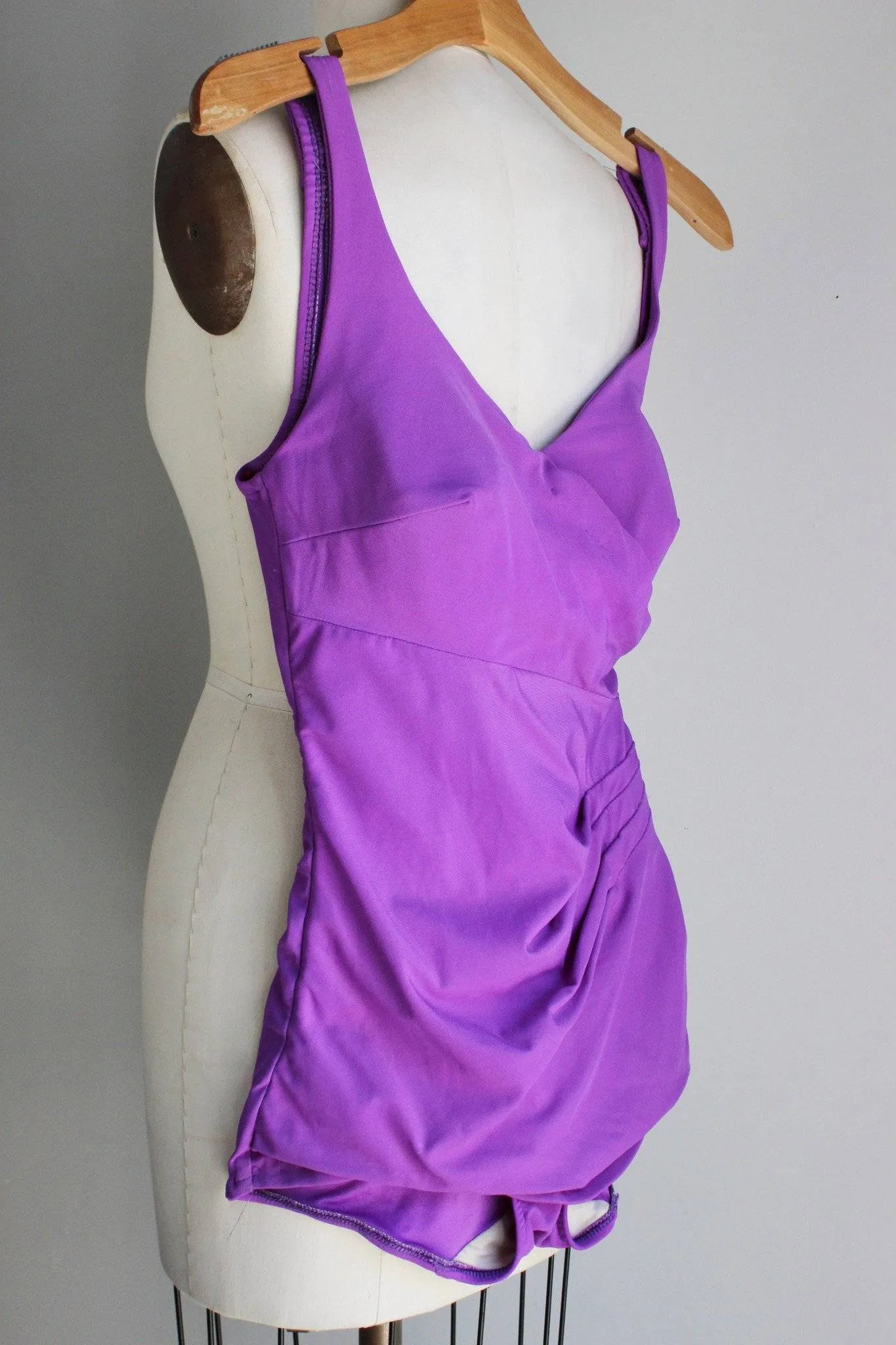 Vintage 1970s Purple Swimsuit, Roxanne Swimwear