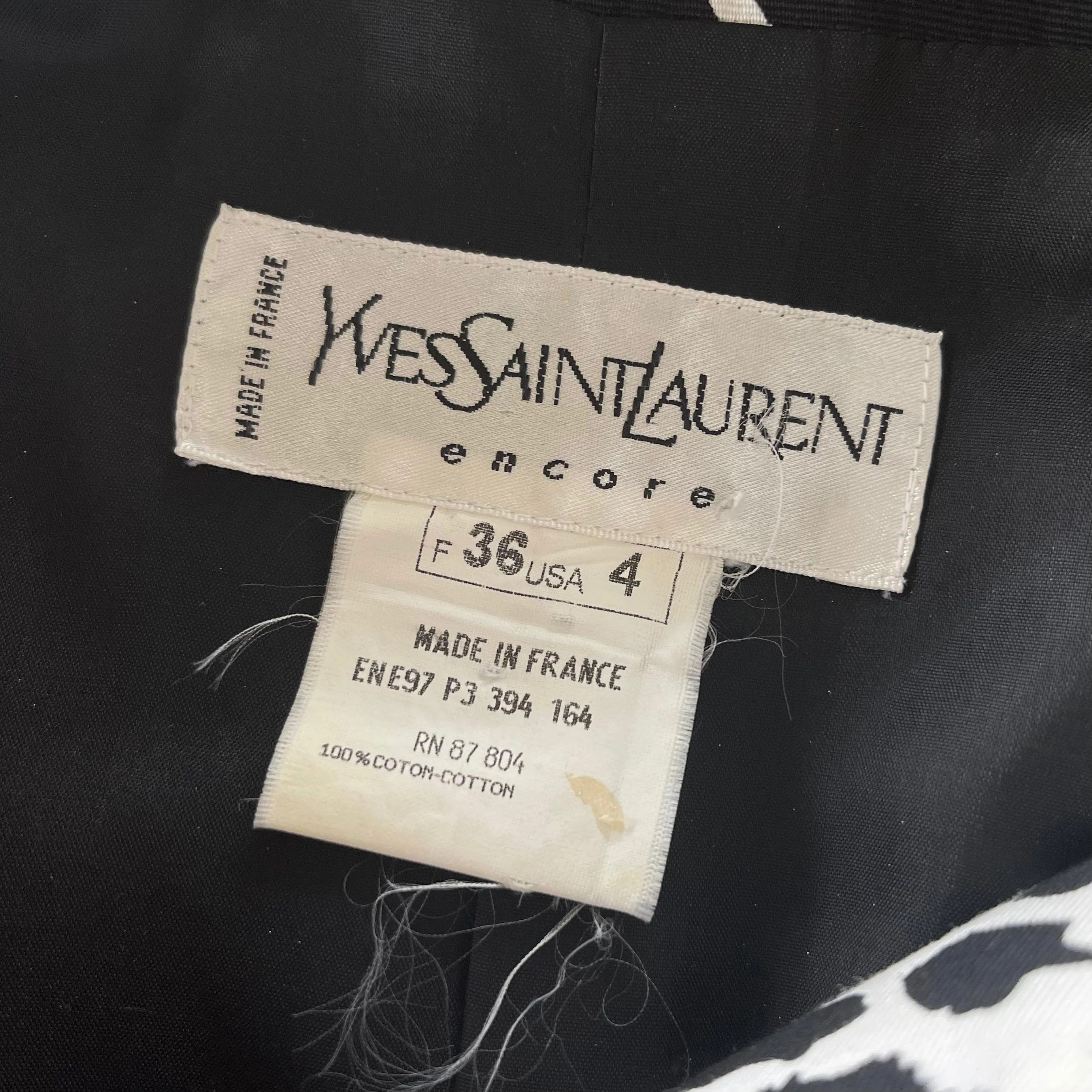 Vintage 80’s Yves Saint Laurent Animal Print Skirt Suit Set