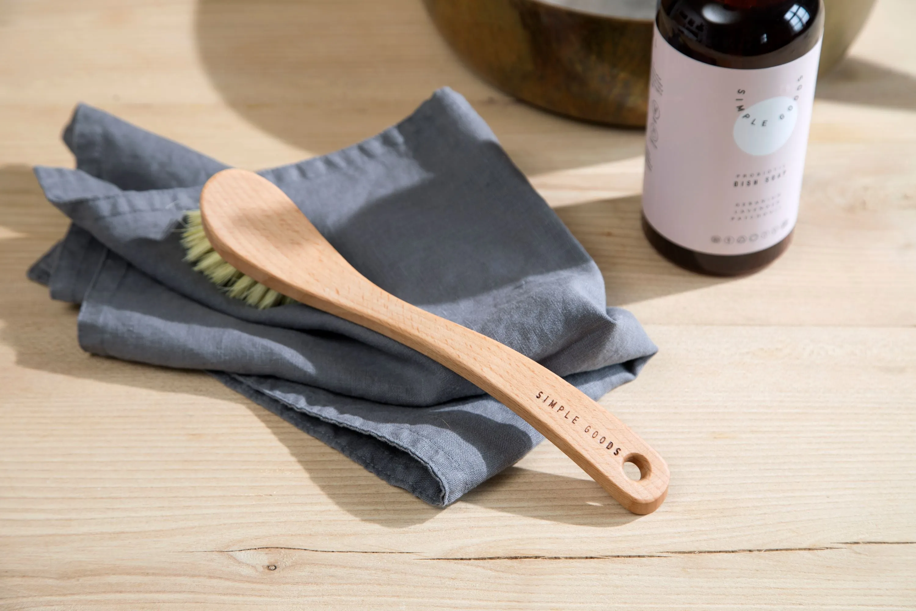 Washing-up brush hard Wool