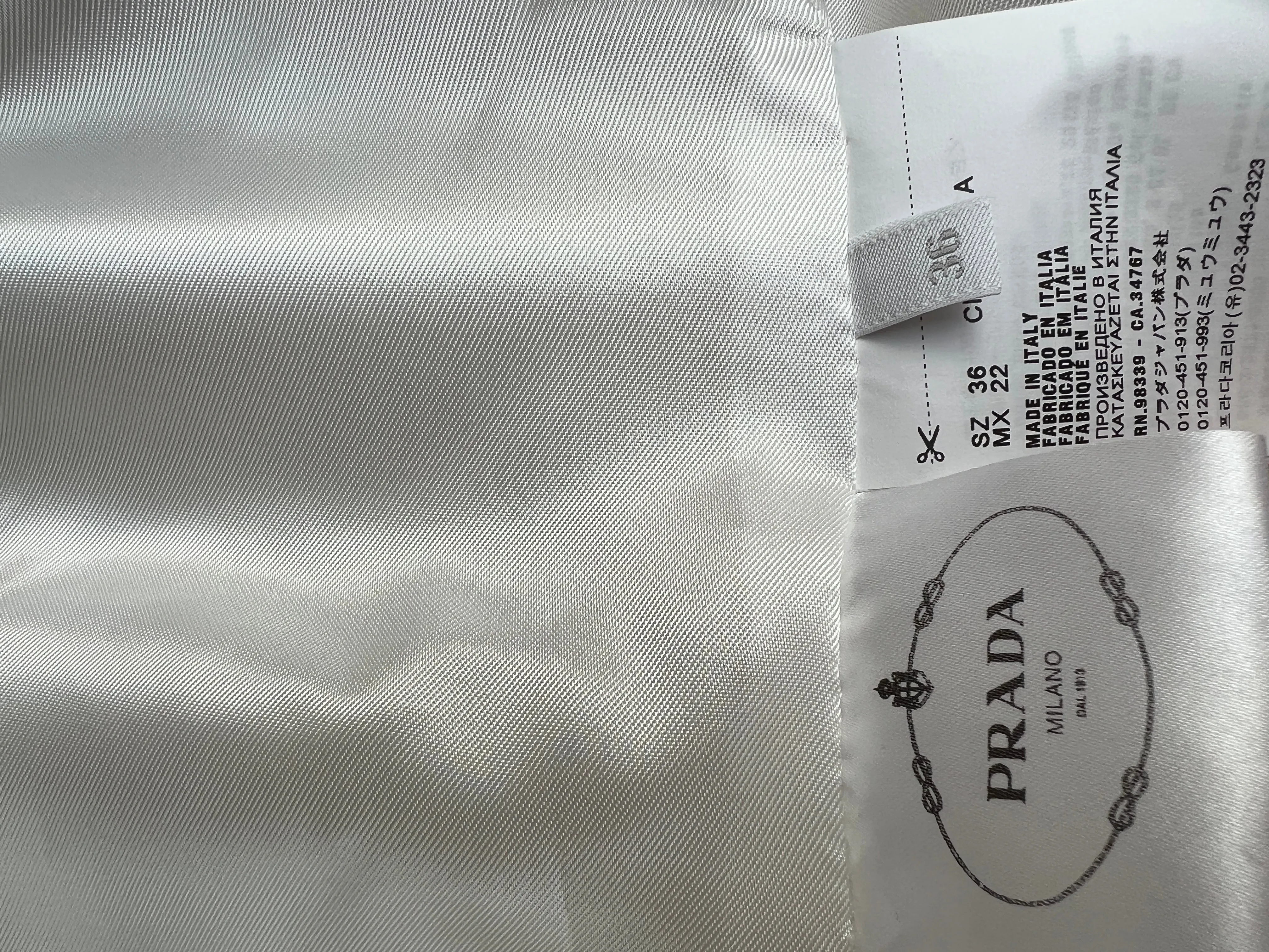 White Wool Jacket and Skirt Set - S
