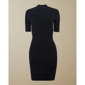 Women Evlyinn-Short Sleeve Knitted Bodycon Dress - Navy