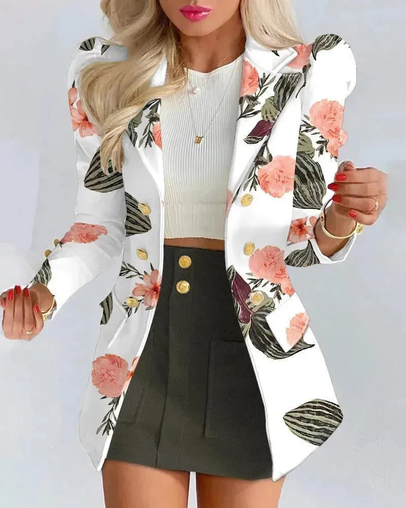 Women  Slim fitted Formal Fashion Short Skirt suit co ord skirt set for women
