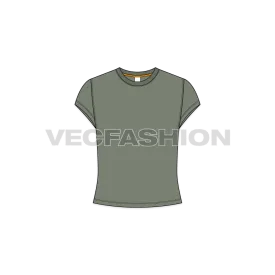Women's Short Body Cap Sleeve T-shirt