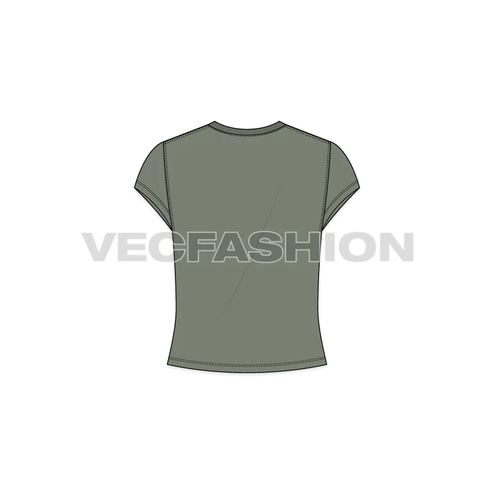 Women's Short Body Cap Sleeve T-shirt